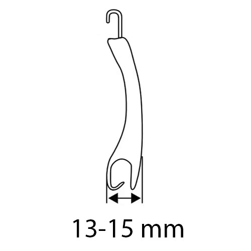 Perfil de lama con espesor nominal: 13,0 a 15,0 mm