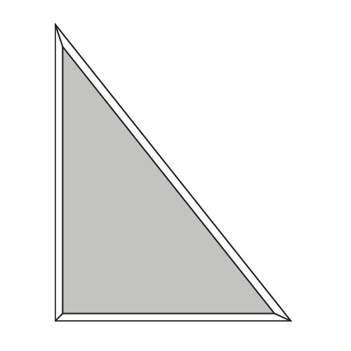 Triángulo rectángulo derecho